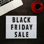 Creative Promotion Composition for Black Friday on Black Background